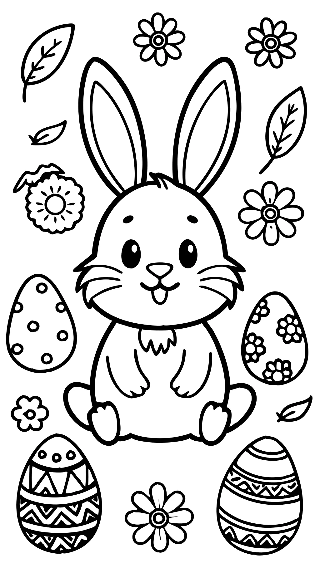 happy easter coloring page